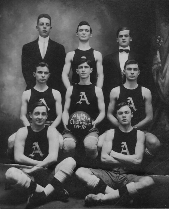 Alpha Club 1909–1910 Champions basketball team photograph