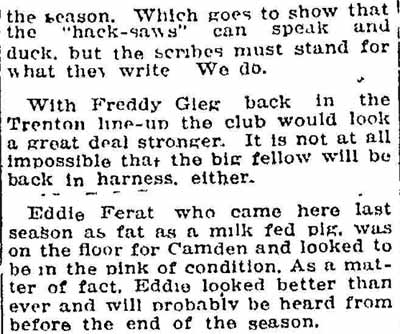 Trenton Times November 30, 1915 — basketball article continued