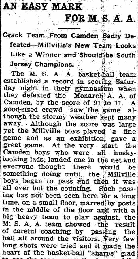 Bridgeton Evening News, December 29, 1904 — An Easy Mark for M.S.A.A., page 1