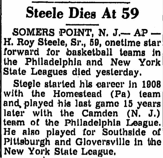 Steele Dies At 59 — Trenton Evening Times, June 18, 1946