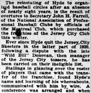 Camden Courier-Post, January 26, 1928 — Joe Hyde (part 3)