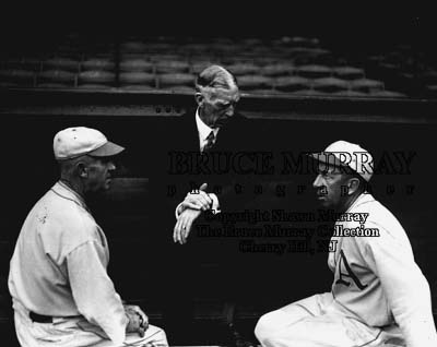 Kid Gleason, Connie Mack, and Eddie Collins, Philadelphia Athletics, 1930