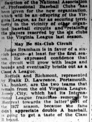 Camden Fans Anticipate Advent of League Baseball continued