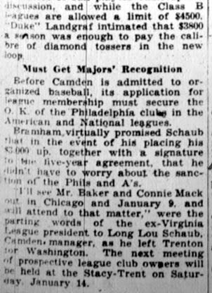 Camden Fans Anticipate Advent of League Baseball continued