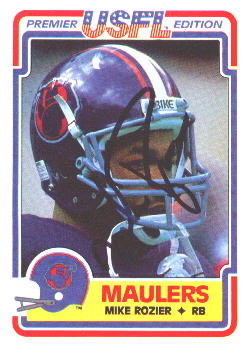 Mike Rozier with the Pittsburgh Maulers
