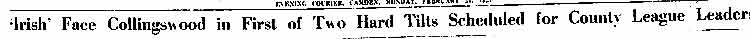 Camden Evening Courier, February 21, 1927 header