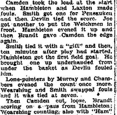 Camden Evening Courier basketball article, page 3