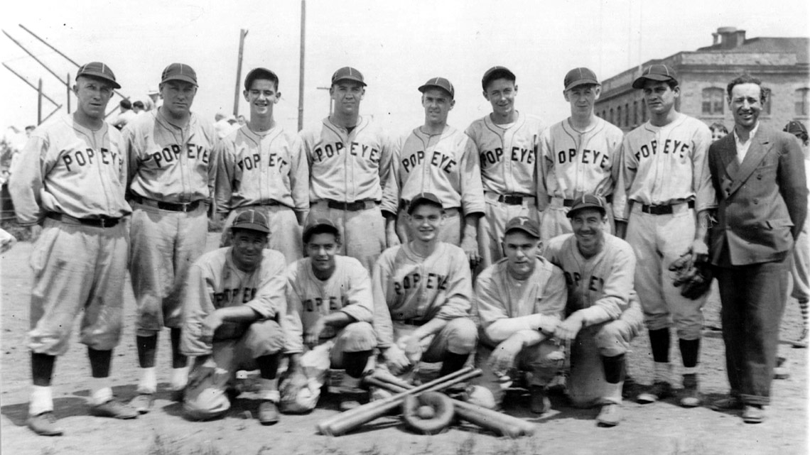 Popeye Club, City League Champions of the American Division, Rhone Twilight League, July 1934