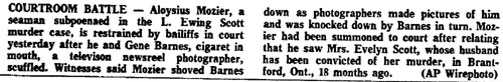 Courtroom Battle caption - Zanesville Times Recorder January 24, 1958