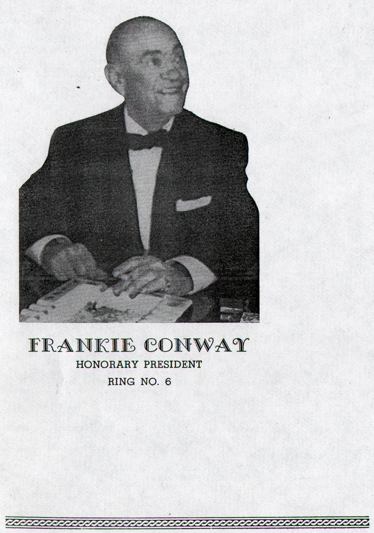 VBA Ring No. 6 banquet, page 7, featuring Frankie Conway
