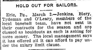 Fort Wayne Sentinel, March 2, 1912 — Hold Out for Sailors