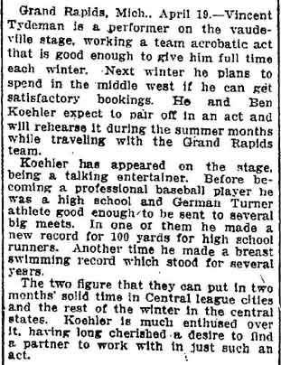 Fort Wayne Sentinel, April 19, 1913 — article text
