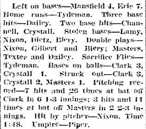Mansfield Ohio News, July 28, 1911 — summary