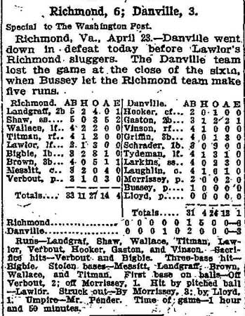 Washington Post, April 24, 1910