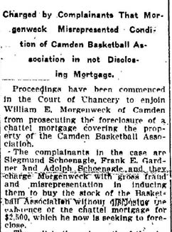 Wm. Morgenweck Is Accused of Fraud in Basketball Sale (continued)