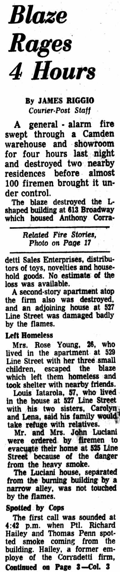 Blaze Rages 4 Hours — article text detail
