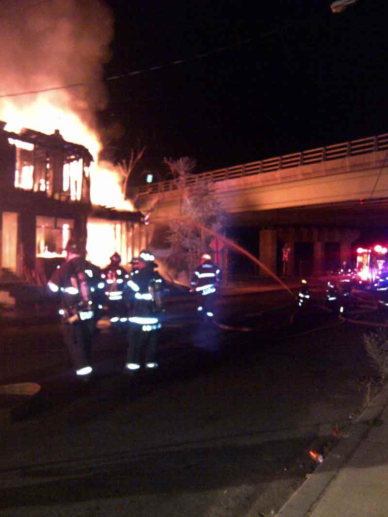 821-823 Chestnut Street destroyed by fire, June 6, 2011. Photo by Ed Paul.