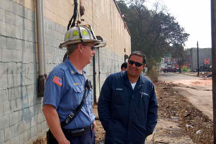 Deputy Chief Greg Murphy and Fire Marshall Munoz