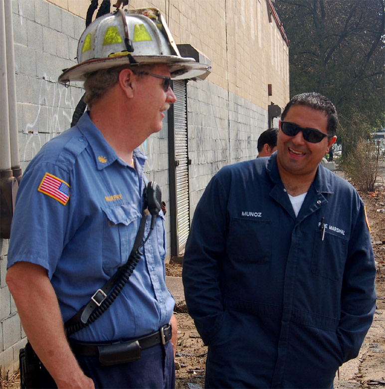 Deputy Chief Greg Murphy and Fire Marshall Munoz