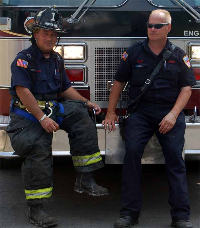 Firefighters Velez and Larry Reese