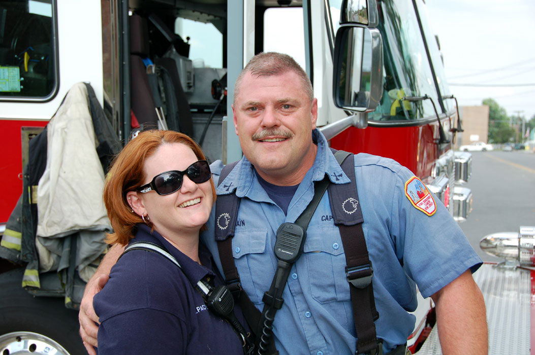 EMT Amy Pacione and Joel Bain