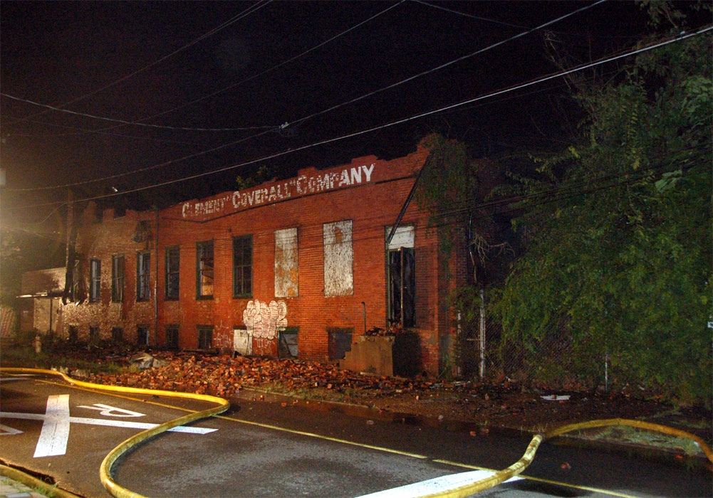 Clement Coverall fire, July 5, 2011