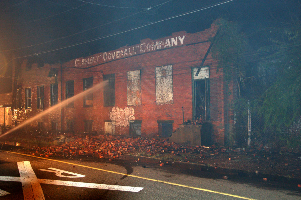 Clement Coverall fire, July 5, 2011