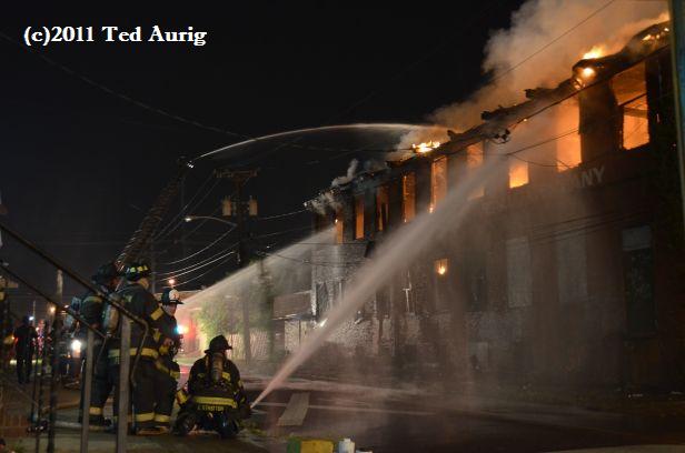 Clement Coverall fire, July 5, 2011 — Photo by Ted Aurig