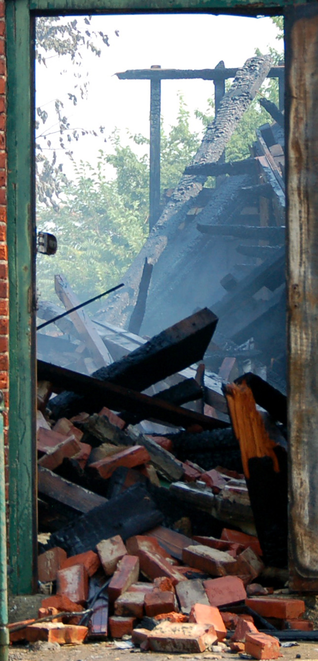A look through the front door — Clement Coverall site, July 6, 2011