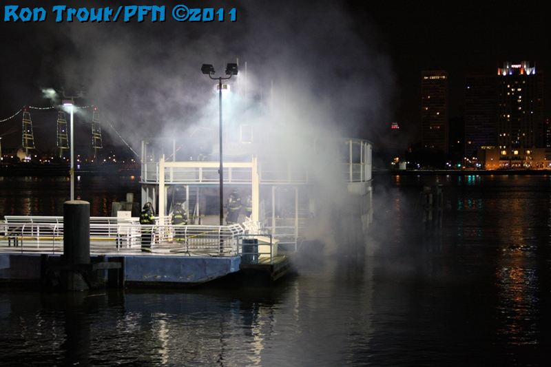 Fire at the River Link Ferry Terminal, Wiggins Park, July 5, 2011