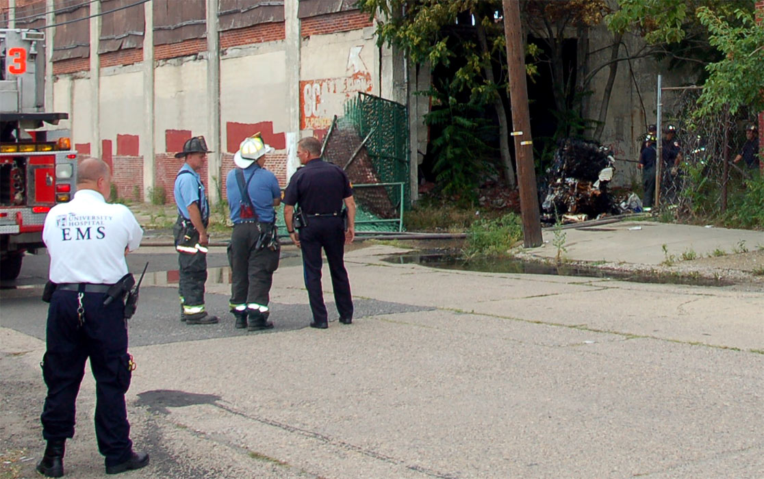 Andrew Magee, Battalion Chief Ed Glassman, Camden Police Sgt. Allen