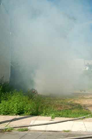 Steam and smoke — no more flame