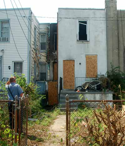Captain Frank Sandrock at 1534 Park Boulevard, August 6, 2011