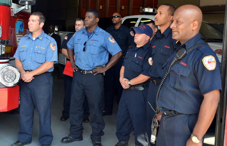 Battalion Chief Mike DePascale, Al Ashley, Dwayne Dixon, Pete Perez, Bill Johnson, Lamont Steagall