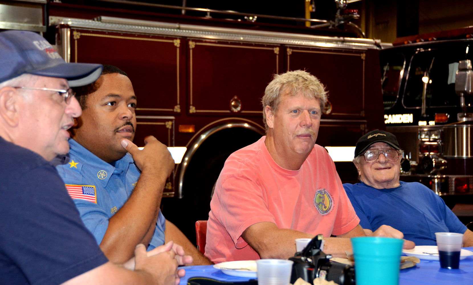 Dom Patrocelli, Chief of Department Mike Harper, Greg Murphy, John DiMaggio