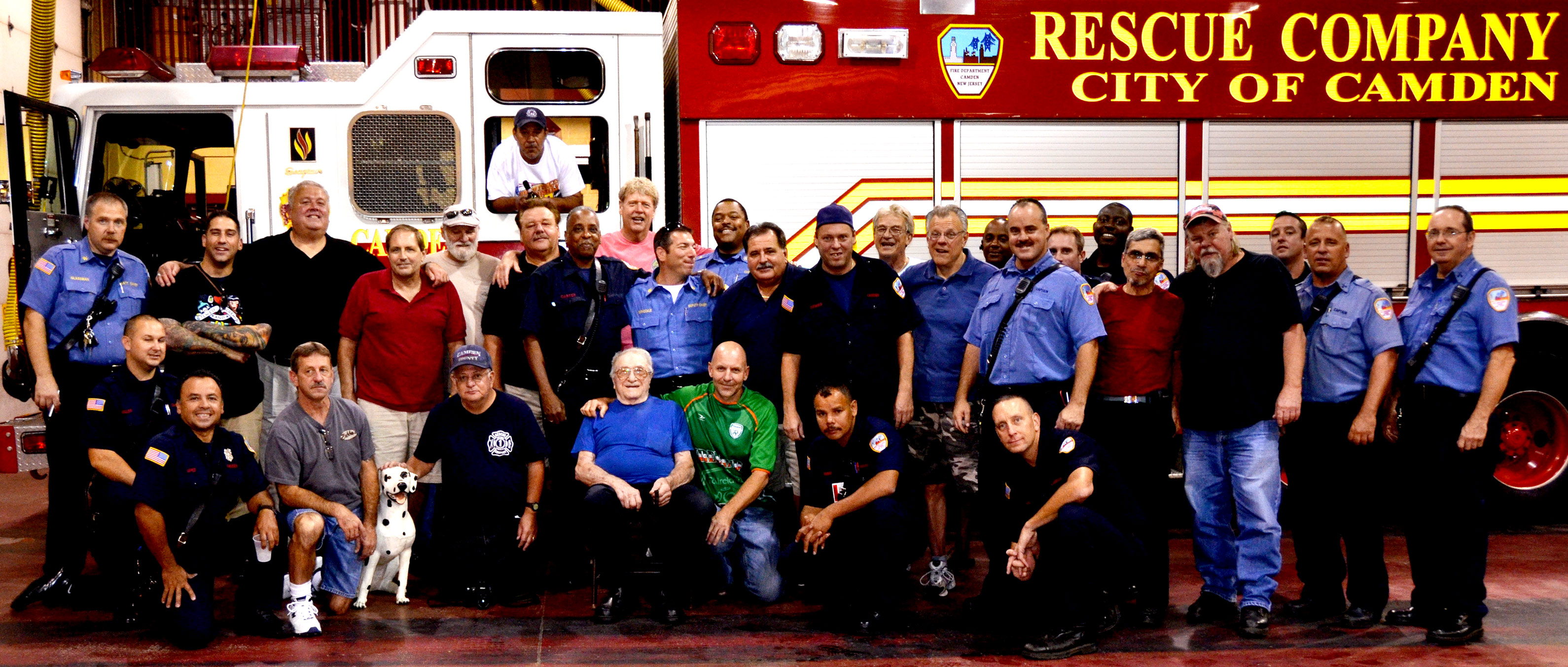 Group photo of Camden Fire Department members, September 1, 2011
