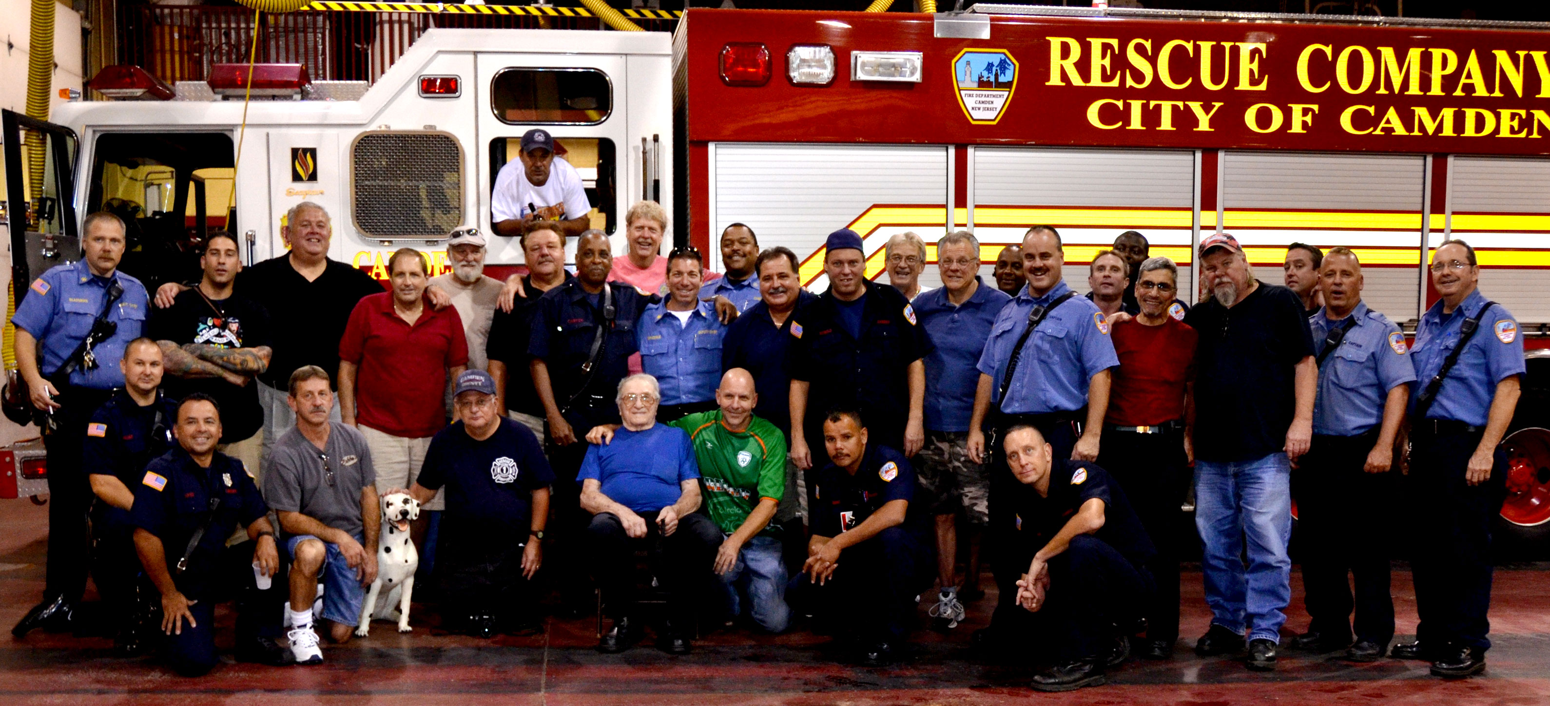 Group photo of Camden Fire Department members (alternate crop), September 1, 2011