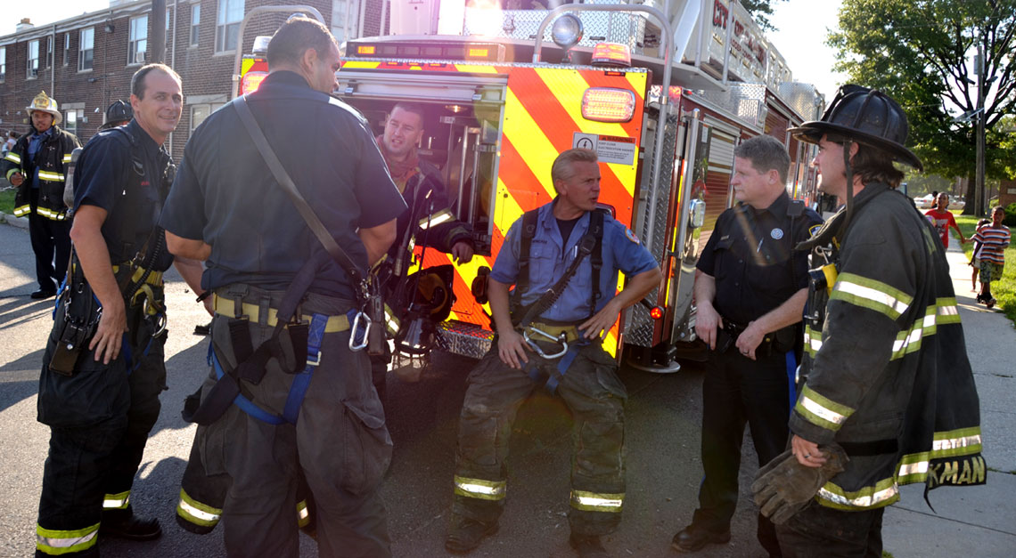Battalion Chief Mark Harper, Jeff Swan, Javier Matos, Brian Emenecker, Kevin Folkman
