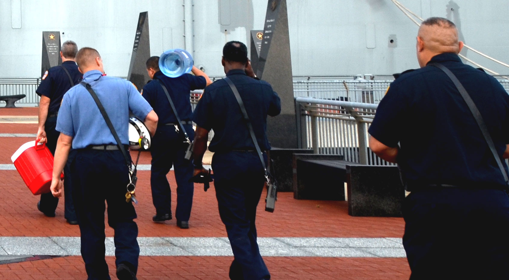 Confined space training aboard the USS New Jersey BB-62