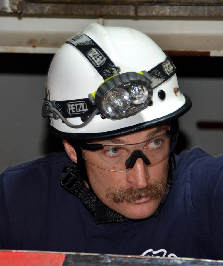 Confined space training, USS New Jersey BB-62