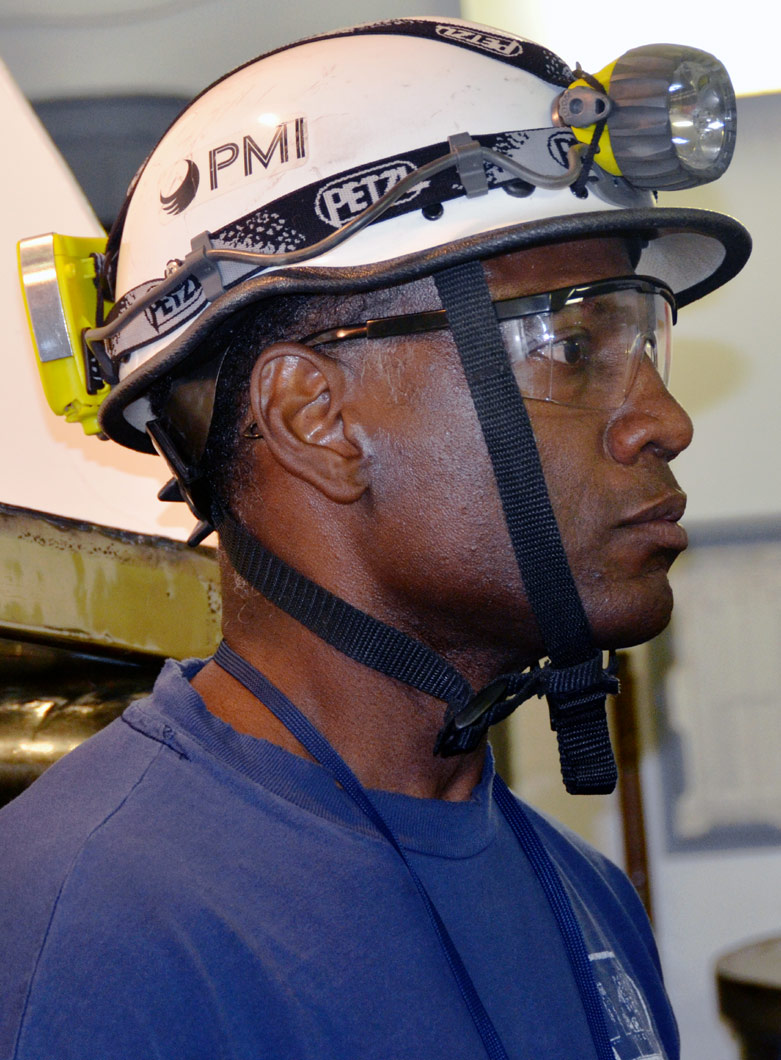 Confined space training, USS New Jersey BB-62