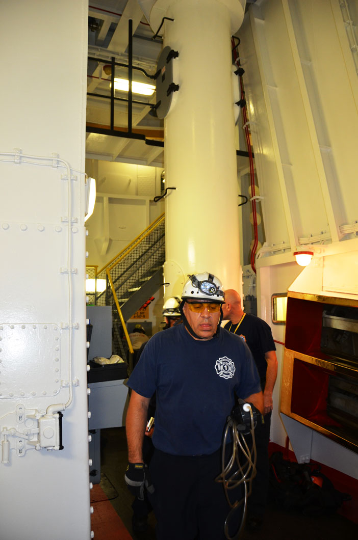 Confined space training, USS New Jersey BB-62