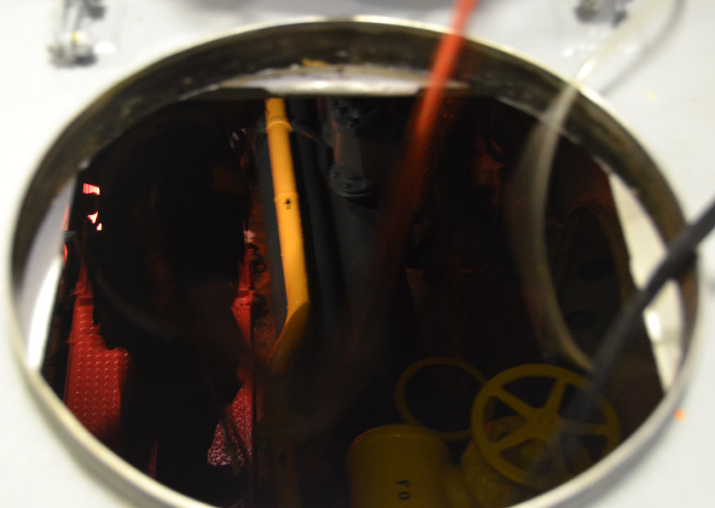 Confined space training, USS New Jersey BB-62