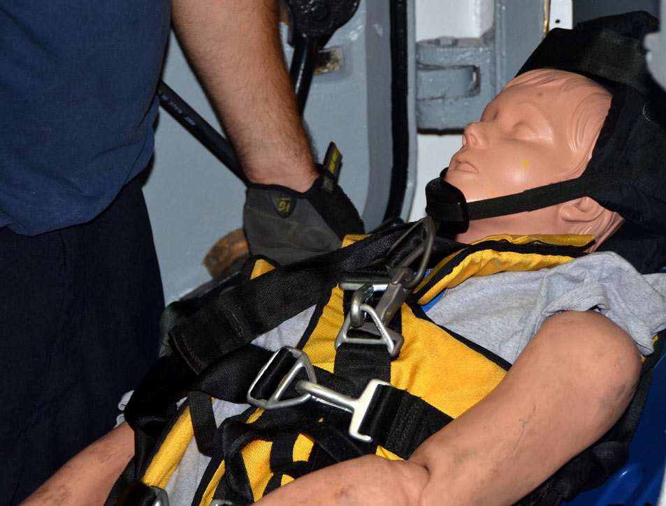 Confined space training, USS New Jersey BB-62