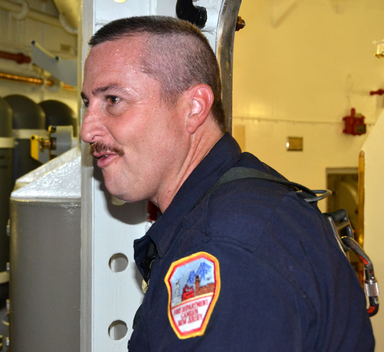 Confined space training, USS New Jersey BB-62