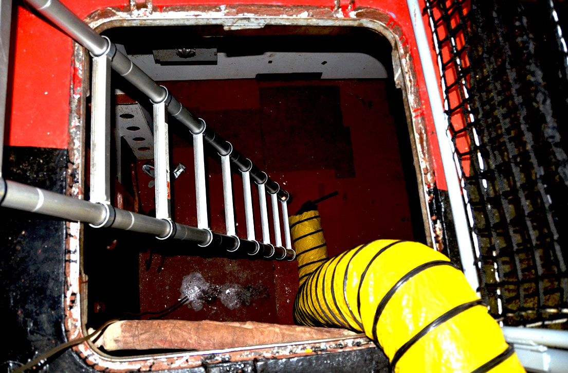 Confined space training, USS New Jersey BB-62 (exposure variant)
