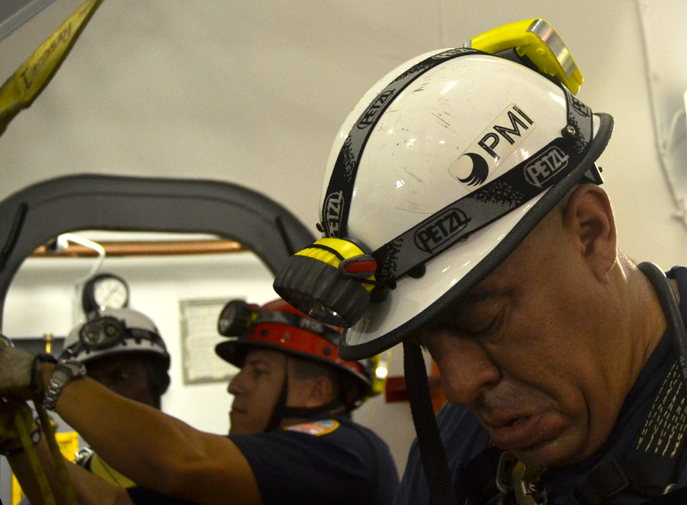 Confined space training, USS New Jersey BB-62