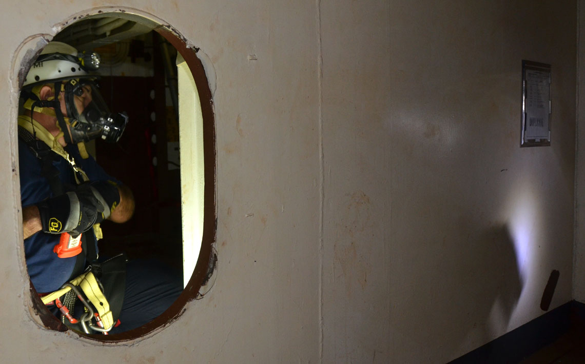 Orlando Nunez, first firefighter into the confined space