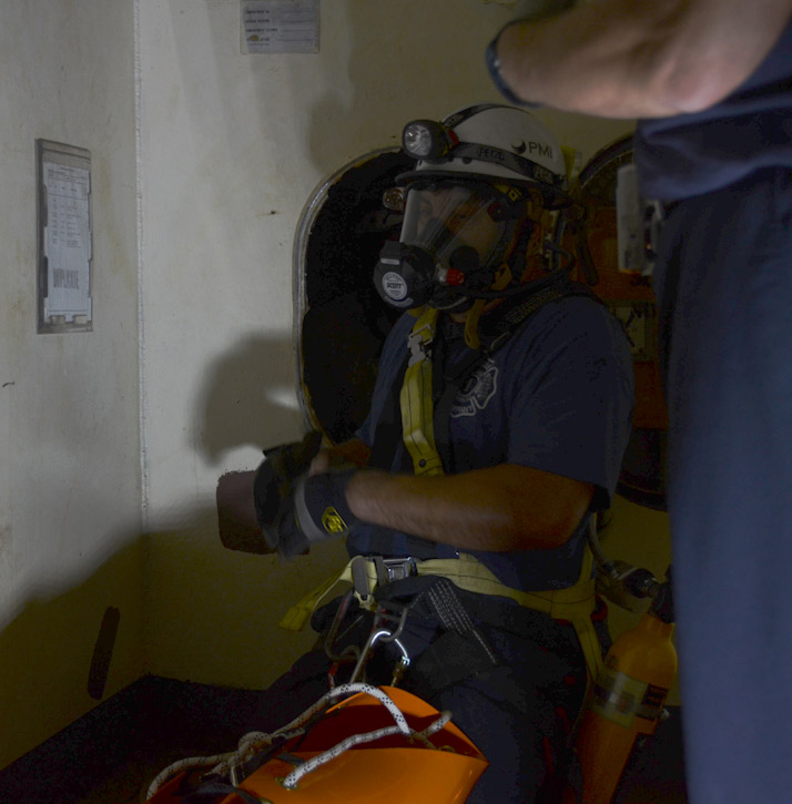 Confined space, USS New Jersey BB-62 (light exposure)