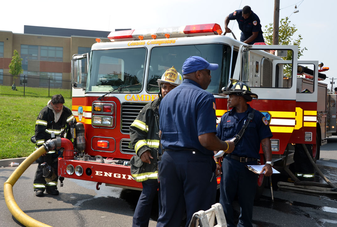 Angel Molina, Battalion Chief Mark Harper, Lewis Edwards, David Goree